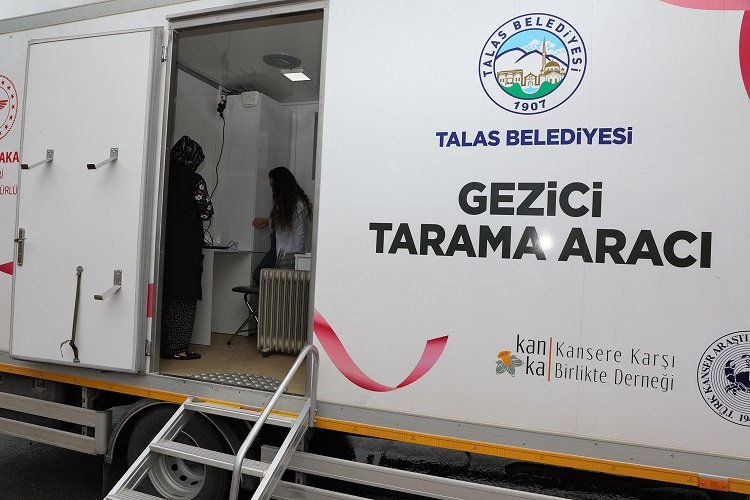 Gezici kanser aracı Kayseri Talas’ı tarıyor