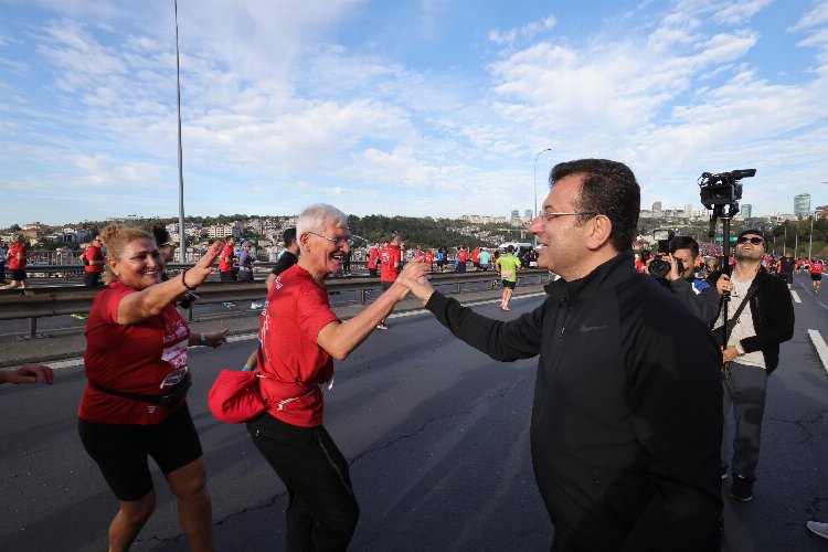 İmamoğlu, 45. İstanbul Maratonu’nu başlattı