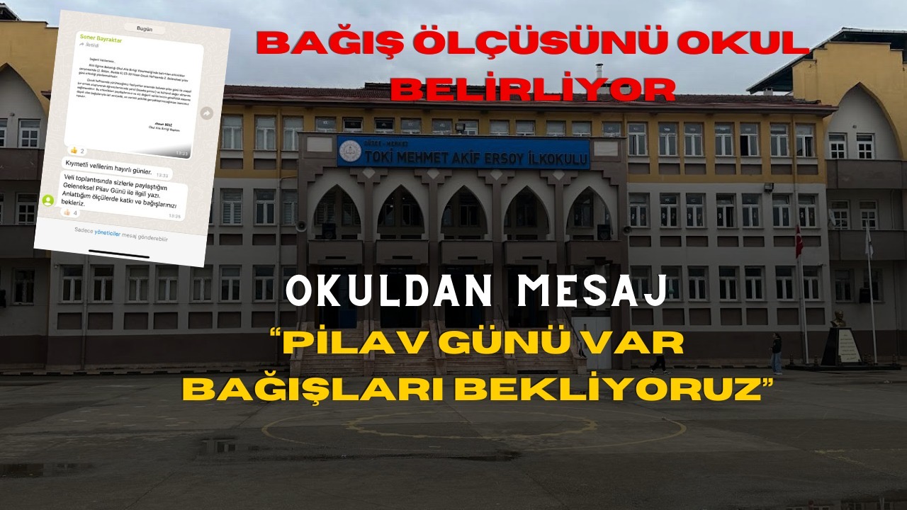 Düzce’deki İlkokulda pilav bahane bağış şahane!