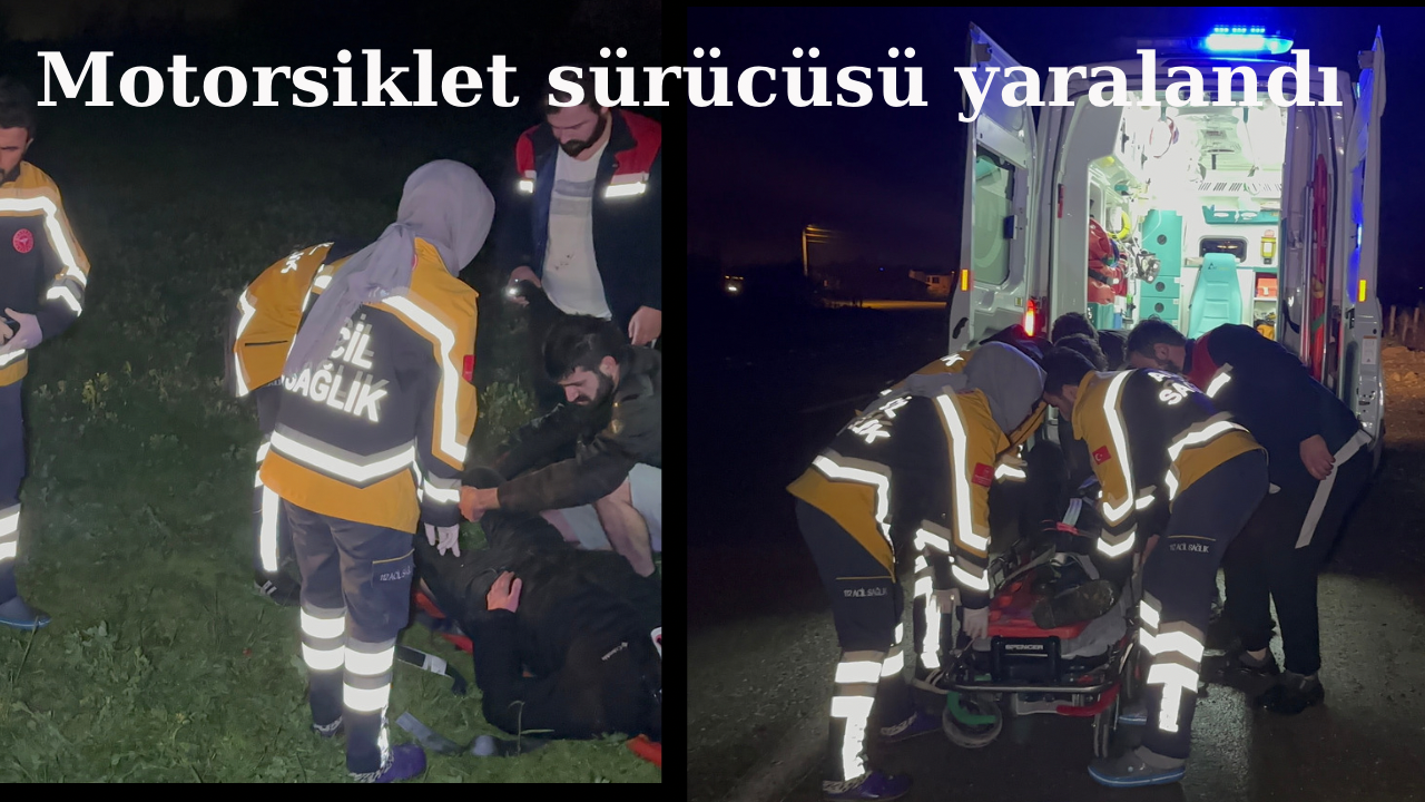 Düzce’de motorsiklet kazası 1 yaralı!