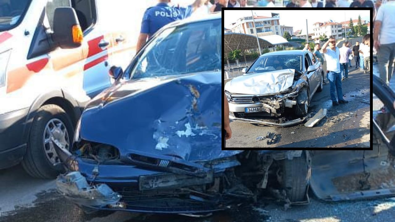 Gümüşova’da iki aracın karıştığı kazada 2 kişi yaralandı.