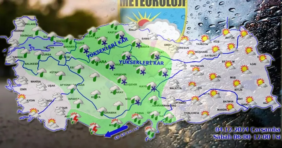 Meteoroloji’den günün raporu geldi! Akdeniz’de fırtına…