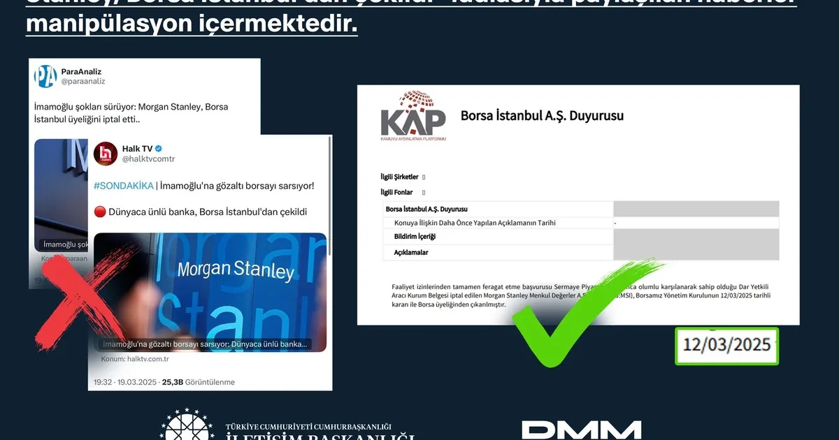 İletişim’den ‘Morgan Stanley’ haberlerine açıklama