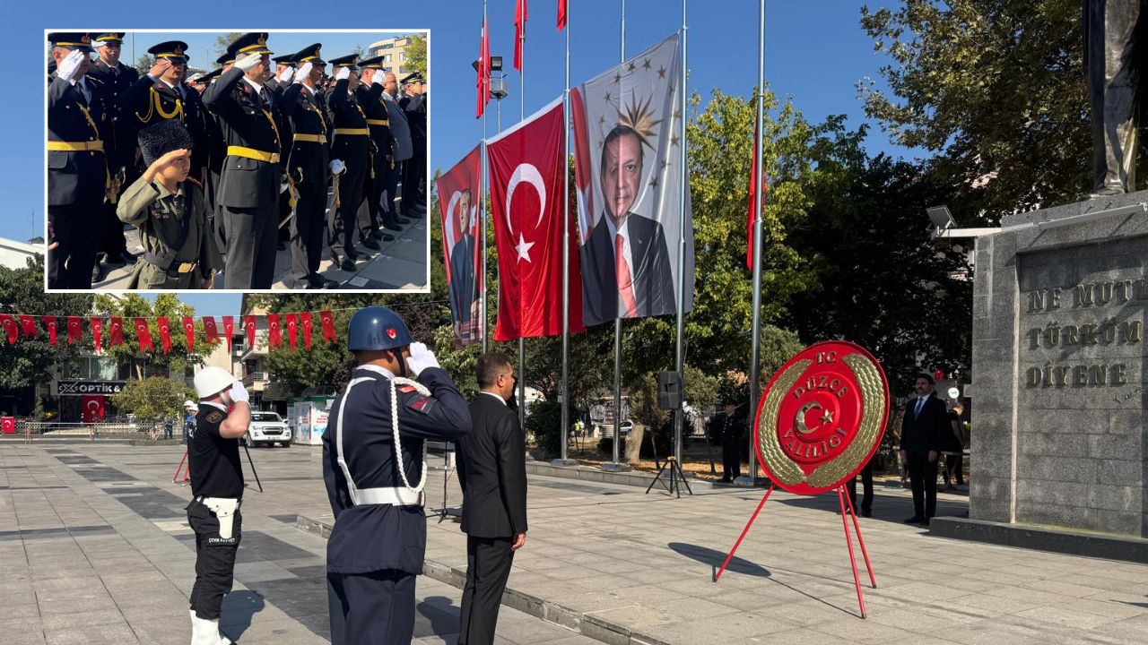 Düzce’de 30 Ağustos Zafer Bayramı Çelenk Sunumuyla Başladı