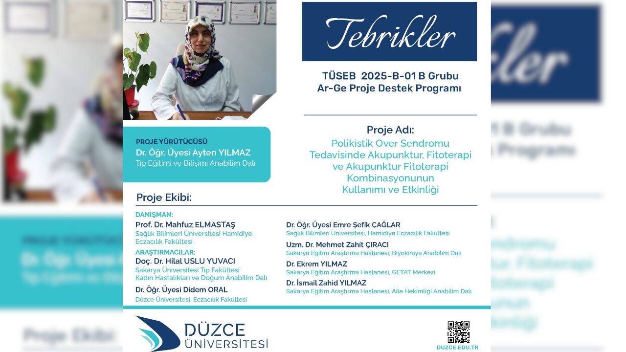 TÜSEB’den Düzce Üniversitesi’ne Proje Desteği