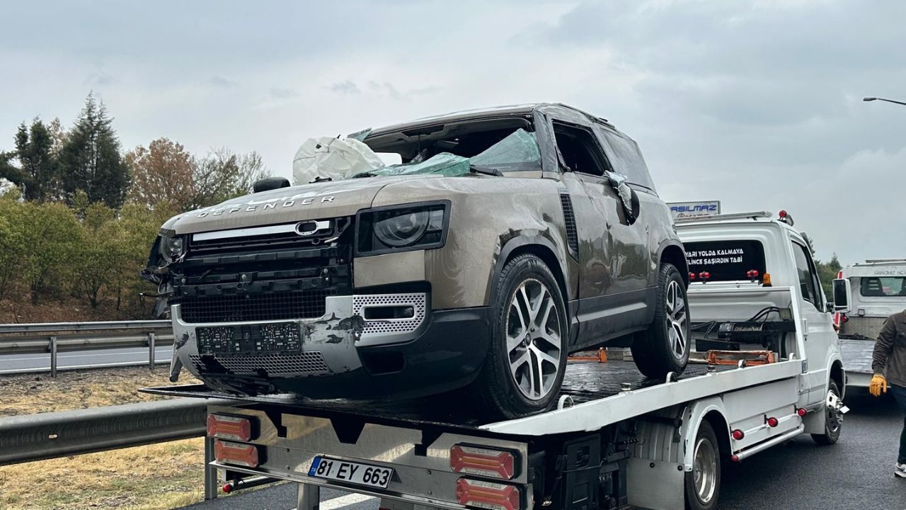 Anadolu Otoyolu’nda Cip Takla Attı; 1 Kişi Hafif Yaralandı