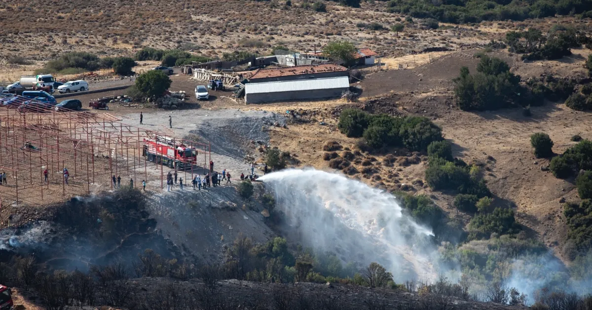 İzmir Aliağa ve Menderes’teki yangınlar kontrol altında