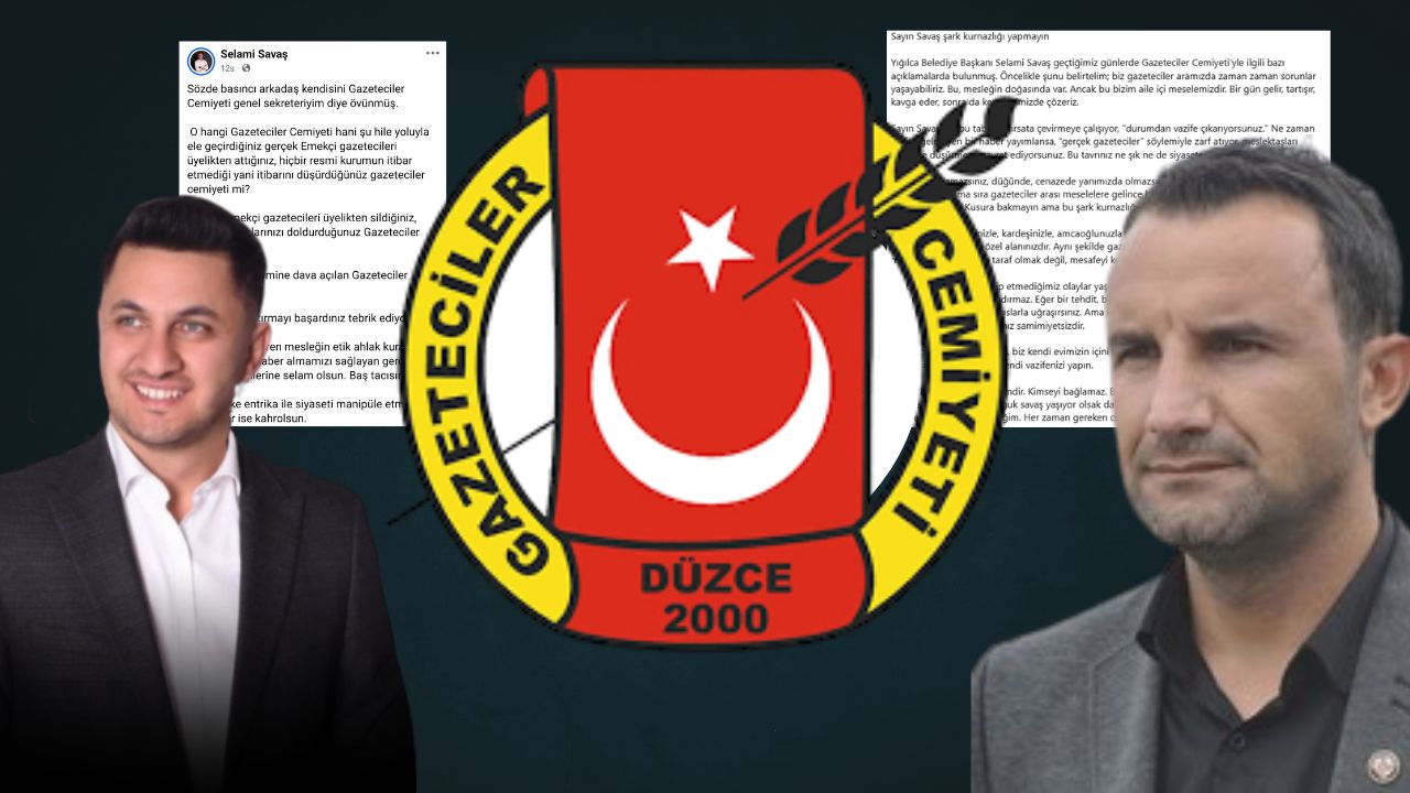 Selami Savaş’a Düzceli Gazetecilerden Sert Tepki !