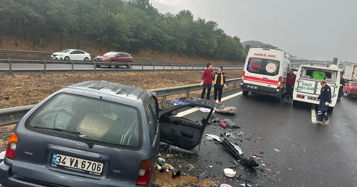 Düzce’de yağışlı havayla gelen zincirleme kazalar!