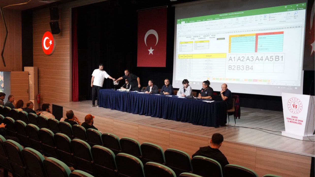Düzce’de 2025-2026 Okul Sporları Fikstür Çekimi Gerçekleştirildi