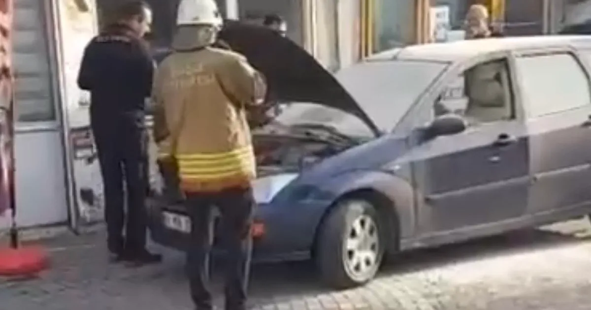 Düzce Konuralp’te araçtan yükselen dumanlar panikletti!