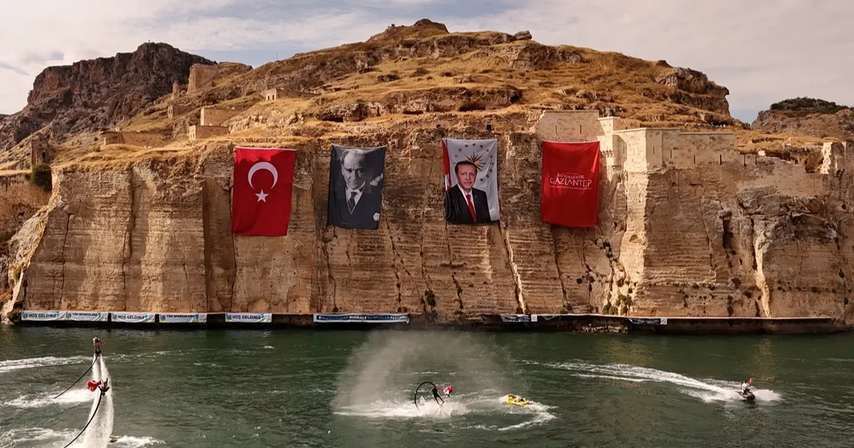Gaziantep Rumkale su sporları etkinliği nefes kesti