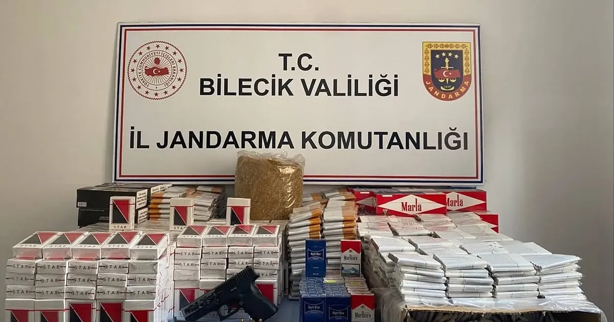 Bilecik Jandarması’ndan kaçak tütün ve silah operasyonu