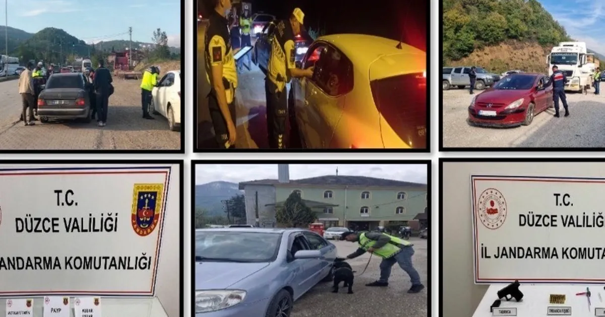Düzce Jandarması’ndan şok uygulama… 29 aranan kişi yakalandı!