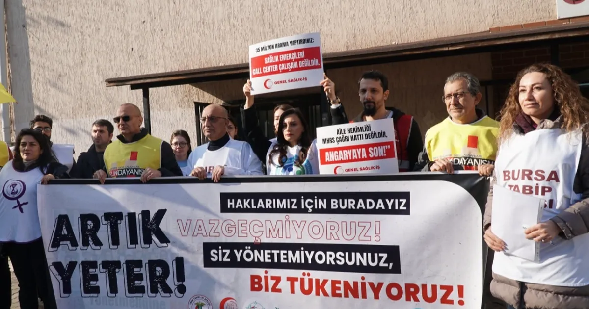 Bursa’da sağlık emekçileri hakları için sokakta!
