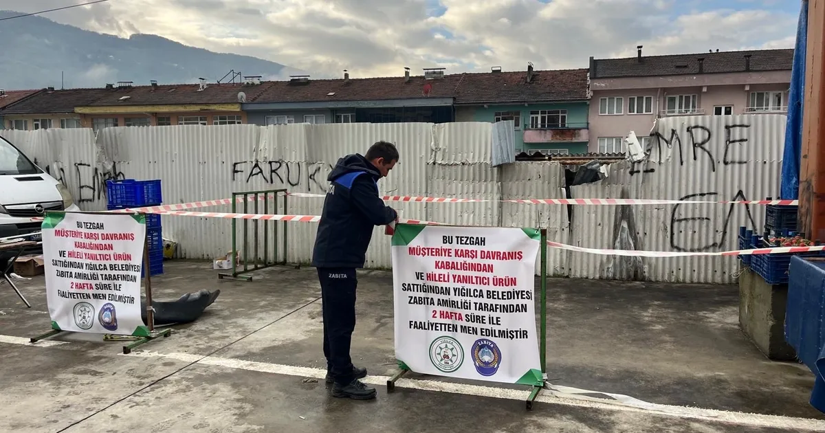 Düzce Yığılca’da pazarcı esnafına faaliyetten men cezası