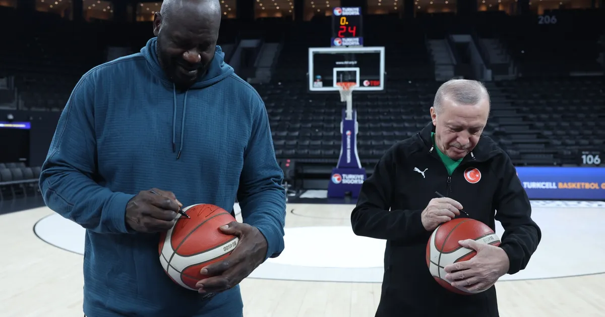 Cumhurbaşkanı Erdoğan, NBA efsanesi ile pota başında