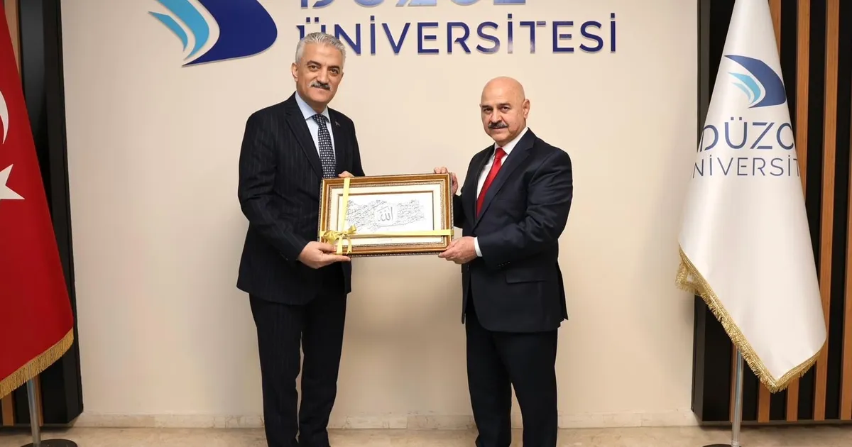 Düzce Valisi Makas’tan DÜ Rektörü Sözbir’e ziyaret