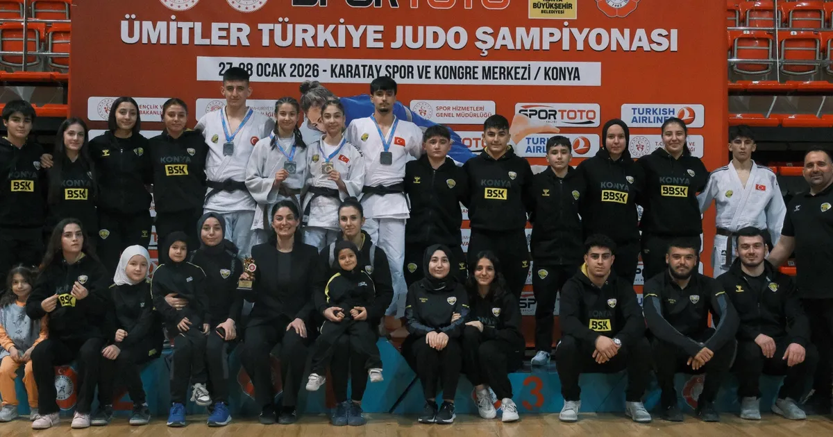 Konya’nın judocuları Türkiye ikinciliğini kazandı