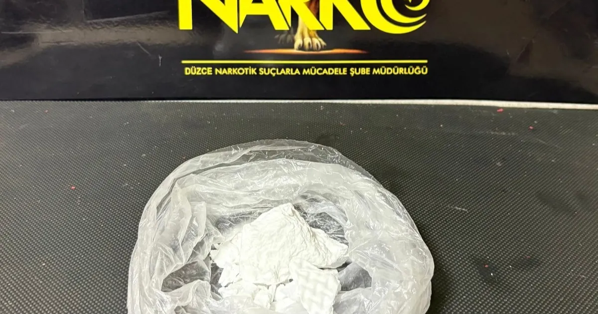 Düzce’de 55 gram kokain ele geçirildi
