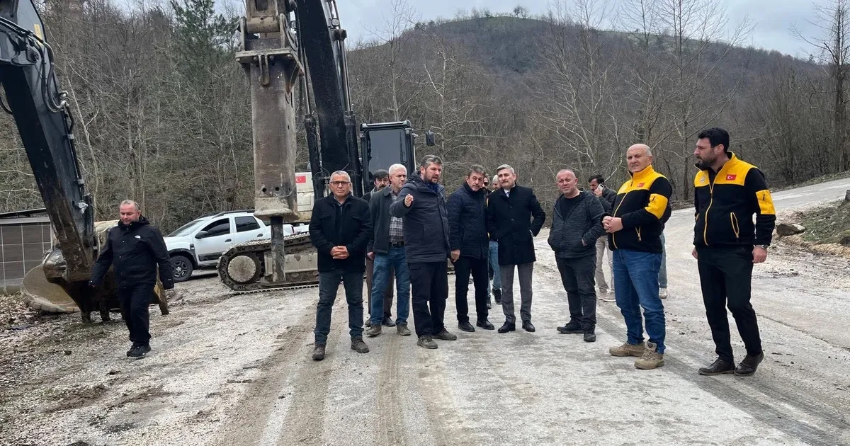 Yığılca Yedigöller grup yolunda altyapı çalışmaları hız kazandı
