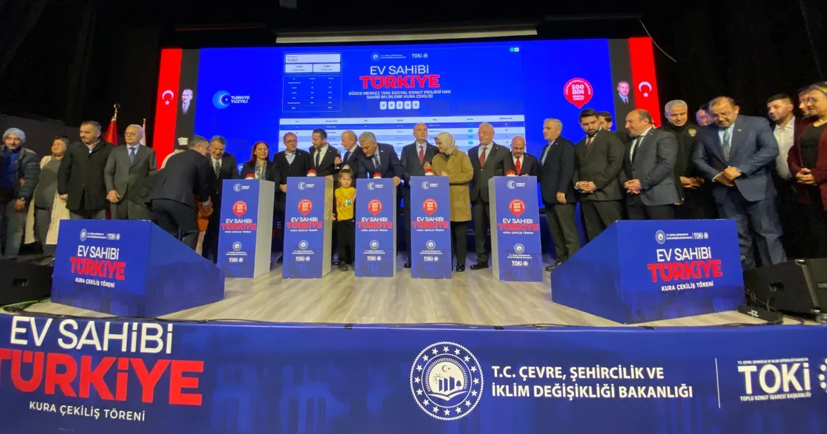 Yüzyılın Konut Projesi kapsamında Düzce’de hak sahipleri belirlendi