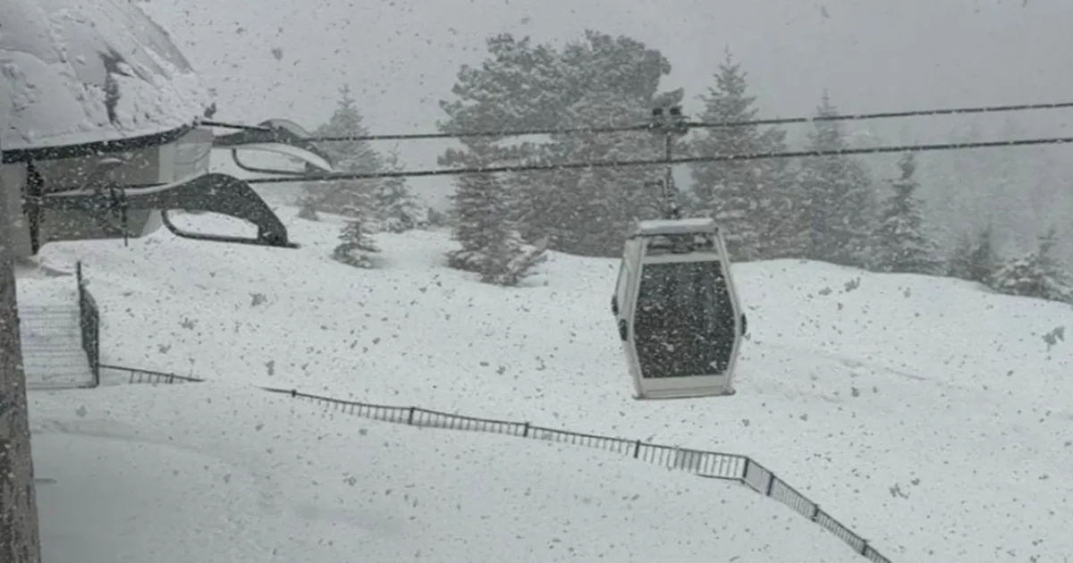 Bursa’nın zirvesinde lapa lapa kar