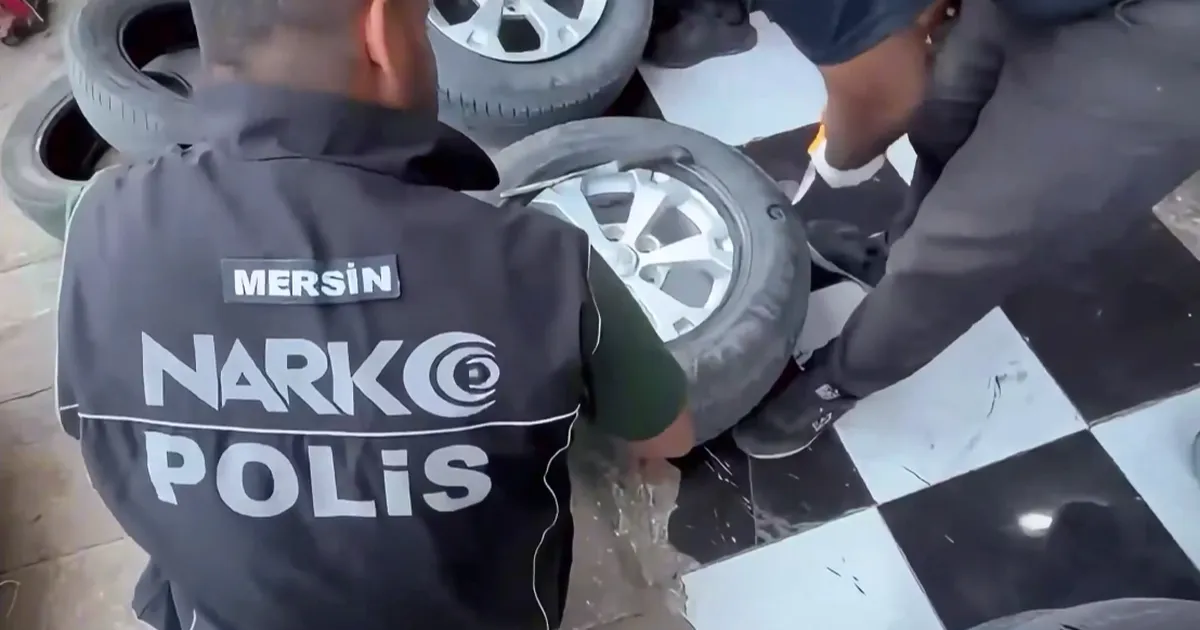 Mersin’de lastiklere gizlenmiş kilolarca eroin ele geçirildi