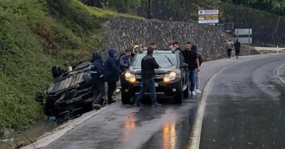 Düzce Akçakoca’da yağış kaza yaptırdı!