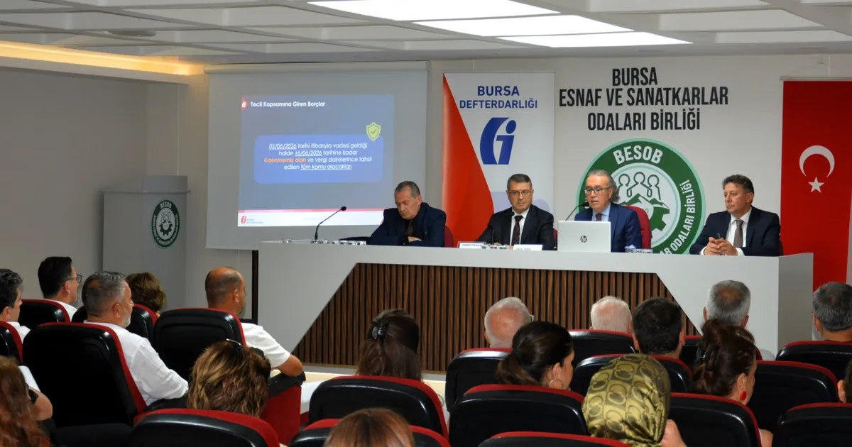 Bursa esnafı bilgilendirildi… Vergi borçlarında düşük oranlı tecil faizi ile taksitlendirme imkanı