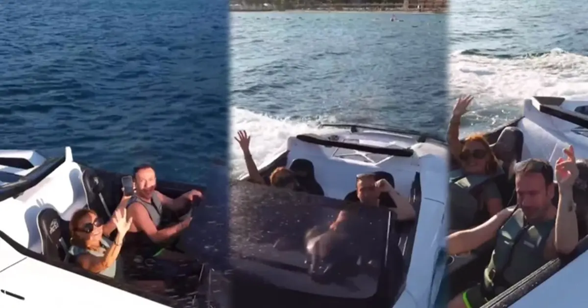 Bodrum’da Ferrari’li deniz keyfi!